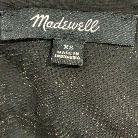 Madewell Velvet Tulip-Sleeve Ruffle Top in Petite Blooms D7 - Picture 10 of 11